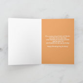 Carte Joyeux anniversaire Thanksgiving Turkey with Cake (Intérieur)