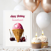 Carte Joyeux Anniversaire | Thème Crème glacée