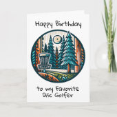 Carte Joyeux anniversaire | Thème de golf sur disque (Devant)