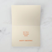 Carte "Joyeux anniversaire", Tigre au coucher du s (Intérieur)