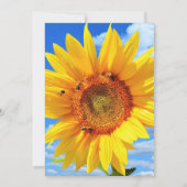 Carte Joyeux anniversaire - Tournesol et abeilles sur le (Dos)