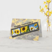 Carte Joyeux Anniversaire, Tournesols, (Fleur jaune)