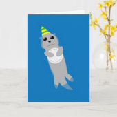 Carte Joyeux Anniversaire tout simplement loutrement (Fleur jaune)