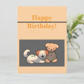 Carte Joyeux anniversaire toutou (Debout devant)