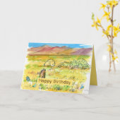 Carte Joyeux Anniversaire Trésors du Désert de la Détect (Fleur jaune)