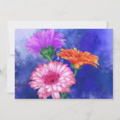 Carte Joyeux Anniversaire - Trois superbes Gerberas coul (Dos)