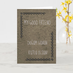 Carte Joyeux anniversaire turc