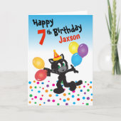 Carte Joyeux Anniversaire | Un Chat Cool (Devant)