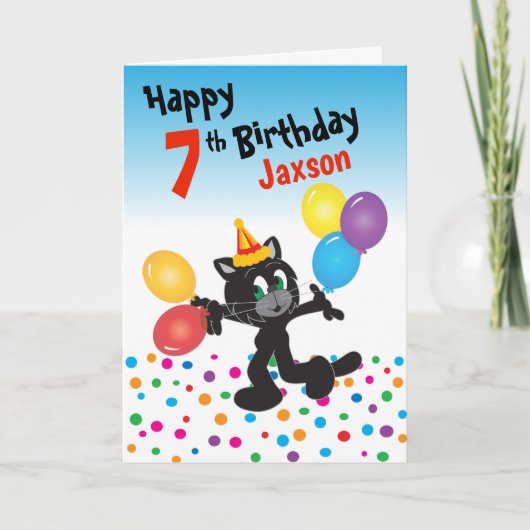 Carte Joyeux Anniversaire | Un Chat Cool (Devant)