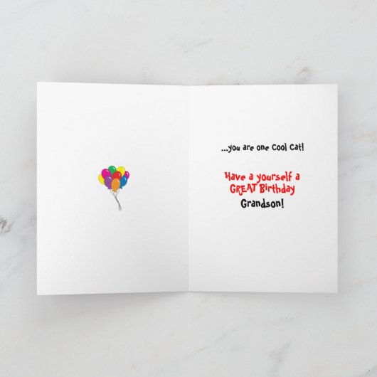 Carte Joyeux Anniversaire | Un Chat Cool (Intérieur)