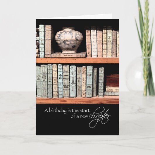 Carte Joyeux anniversaire, un nouveau chapitre devant vo (Devant)