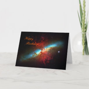 Carte Joyeux anniversaire - Une Galaxie Starburst