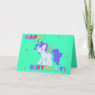 Carte Joyeux Anniversaire Unicorn Card 3 I LOVE UNICORNS