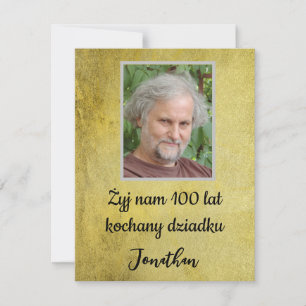 Carte Joyeux anniversaire urodziny dziadek Polska en pol