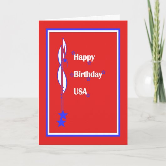 Carte Joyeux anniversaire USA (Devant)