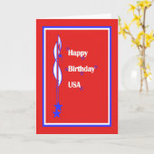 Carte Joyeux anniversaire USA (Fleur jaune)