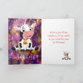 Carte Joyeux Anniversaire Vacheronne Mignonne (Intérieur)