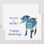 Carte Joyeux anniversaire, Van Gogh, (Devant / Derrière)