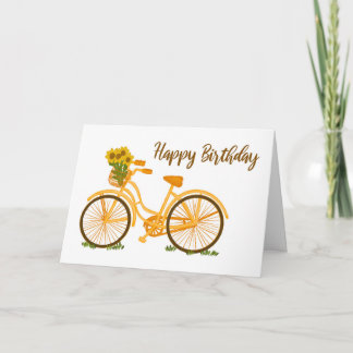Carte Joyeux Anniversaire Vélo Ancien