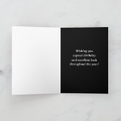 Carte Joyeux anniversaire vendredi 13ème Fleurs de Chat  (Intérieur)