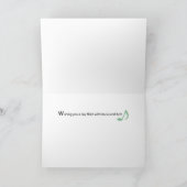 Carte Joyeux anniversaire vert avec des notes diverses (Intérieur)