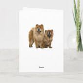 Carte Joyeux Anniversaire Vert Chow Chow Chien Coquelico (Dos)