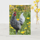 Carte Joyeux anniversaire, vide (Fleur jaune)