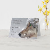 Carte Joyeux Anniversaire Vieillir Loups Humour (Fleur jaune)