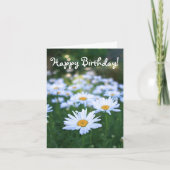 Carte Joyeux anniversaire, vierge, marguerite (Devant)