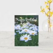 Carte Joyeux anniversaire, vierge, marguerite (Fleur jaune)