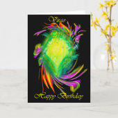 Carte Joyeux Anniversaire Vierge - Virgo (Fleur jaune)