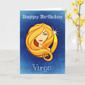 Carte Joyeux Anniversaire Vierge Zodiac Horoscope Vierge (Fleur jaune)