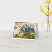 Carte Joyeux anniversaire vintage (Fleur jaune)