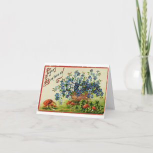 Carte Joyeux anniversaire vintage