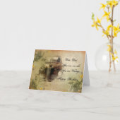 Carte Joyeux anniversaire Vintage (Fleur jaune)