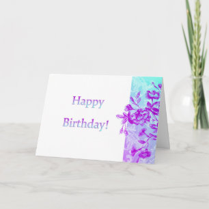 Carte Joyeux anniversaire (violet)