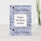 Carte Joyeux Anniversaire Violet (Devant)