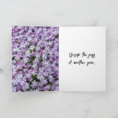 Carte Joyeux Anniversaire violet Phlox avec Zipper (Intérieur)