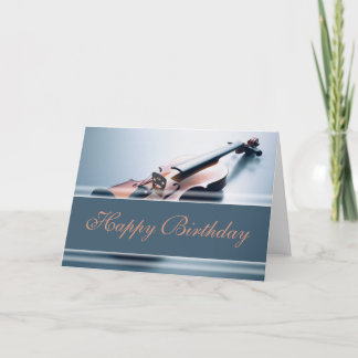 Carte Joyeux anniversaire - Violon