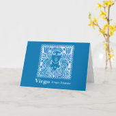 Carte Joyeux Anniversaire Virgo starsign (Fleur jaune)