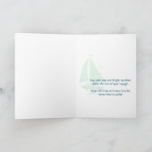 Carte Joyeux Anniversaire Voile Abstrait Nautique (Intérieur)