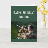 Carte Joyeux Anniversaire Voitures Frère Chasse Camoufla (Fleur jaune)
