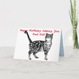 Carte Joyeux Anniversaire Vous Chat Tabby Cool Anniversa