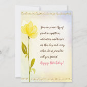 Carte Joyeux Anniversaire, Vous êtes digne ! (Dos)