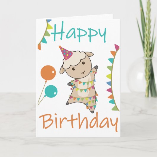 Carte Joyeux Anniversaire Vous Souhaite Moutons Beaux An (Devant)