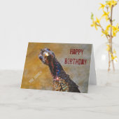Carte Joyeux Anniversaire Vous Turquie Oiseau fou (Fleur jaune)