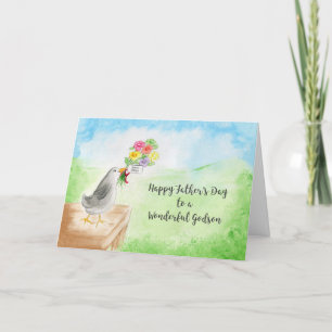 Carte Joyeux anniversaire, Watercolor Bird, Flower