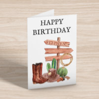 Joyeux anniversaire Western Cowboy Boots