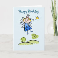 Joyeux Anniversaire Whimsical Happy Flying Angel F
