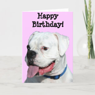 Carte Joyeux anniversaire White Boxer